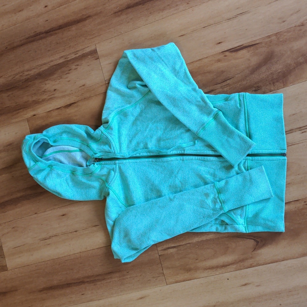 Patagonia Neon Green Womens Long Sleeve Hooded Sweater Small